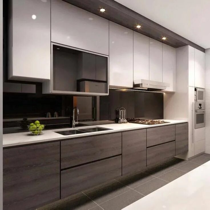 Прямая кухня дизайн интерьер фото Latest kitchen designs, Kitchen cabinet design, Kitchen interior design modern