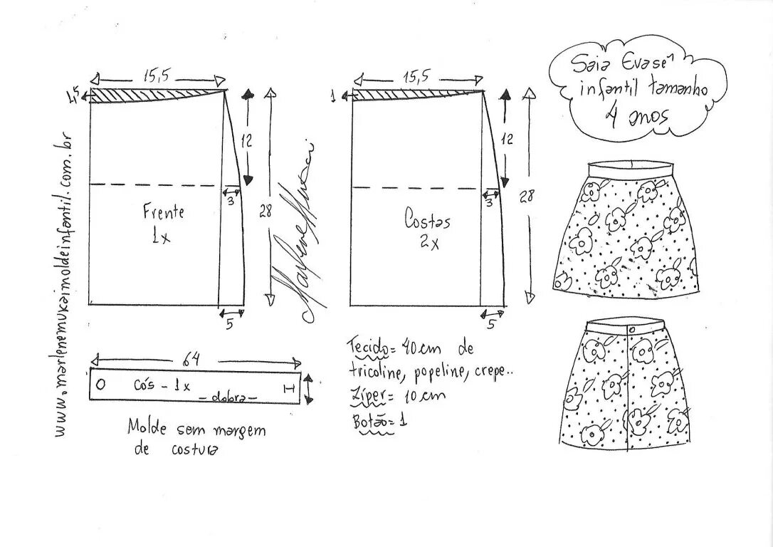 Прямая мини юбка выкройка Шьем вместе - юбку для девочки 1-14 лет. Шьём вместе- выкройки и шитьё Дзен