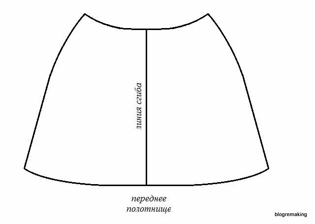 Прямая юбка для девочки выкройка целая передняя деталь юбки Техники шитья, Выкройки, Юбка