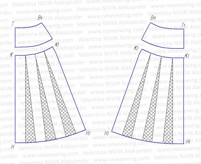 Прямая юбка на кокетке выкройка Юбка на кокетке