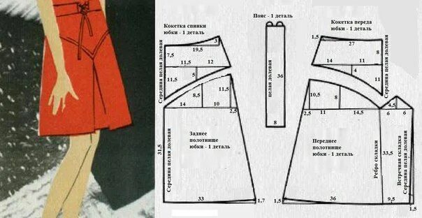 Прямая юбка на кокетке выкройка Шитье простые выкройки простые вещи Выкройки и Шитье