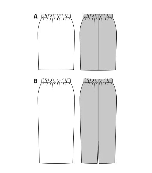 Прямая юбка на резинке без выкройки Выкройка Burda (Бурда) 7241 - Юбка