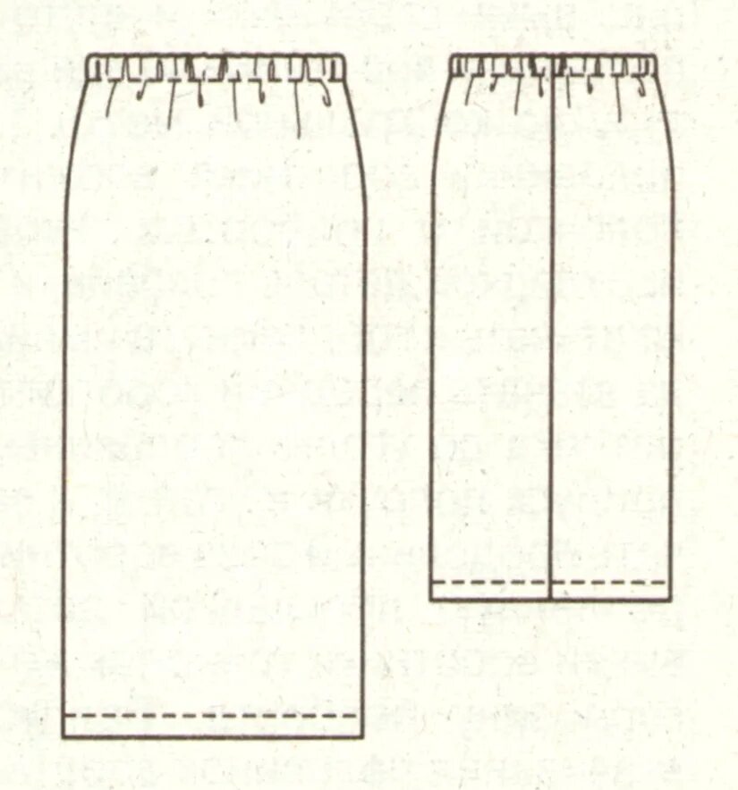 Прямая юбка на резинке без выкройки юбка для полных ОБНОВКА СВОИМИ РУКАМИ шитье Постила