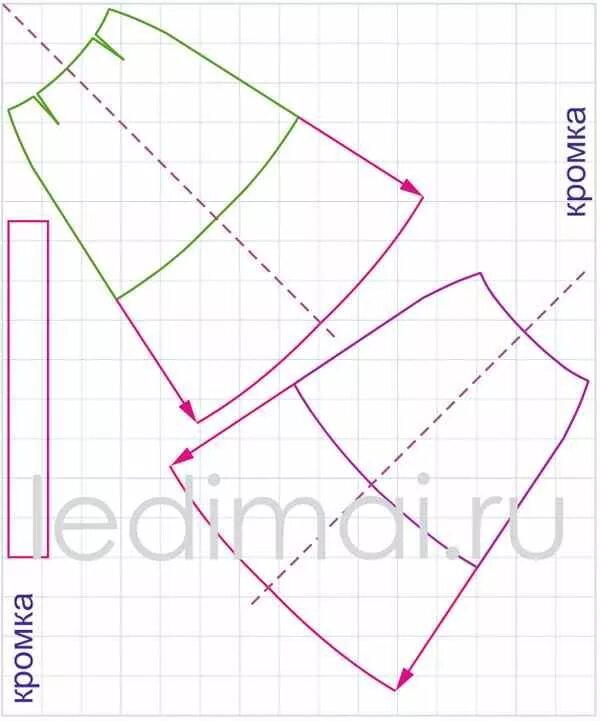 Прямая юбка по косой выкройка Раскладка на ткани юбки трапеция и построение удлинения in 2024 Sewing patterns,