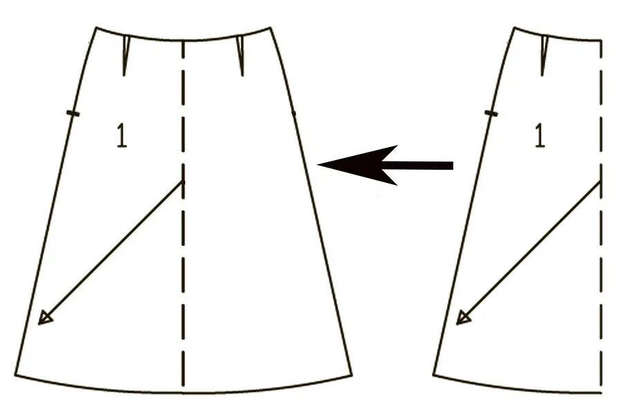 Прямая юбка по косой выкройка Крой юбки по косой