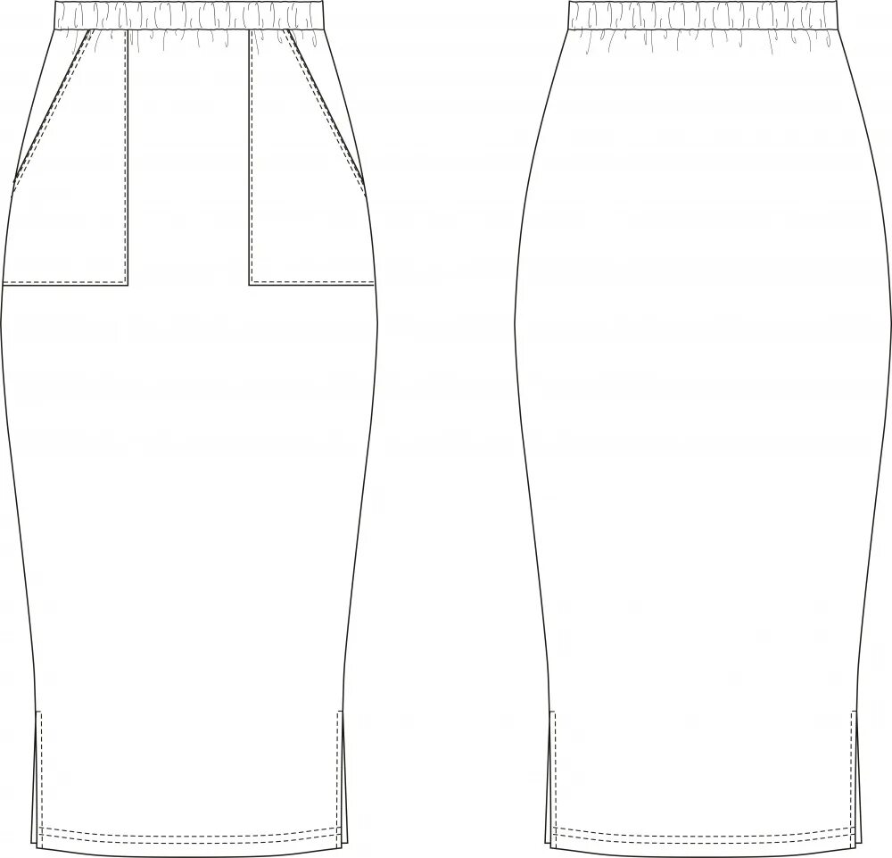 Прямая юбка с карманами выкройка Выкройка трикотажной юбки Шить просто - Выкройки-Легко.рф
