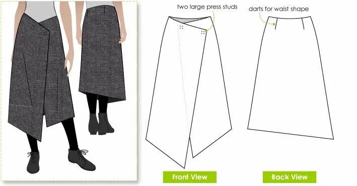 Прямая юбка с запахом выкройка Annetta Skirt Wrap skirt pattern, Skirt patterns sewing, Fashion sewing