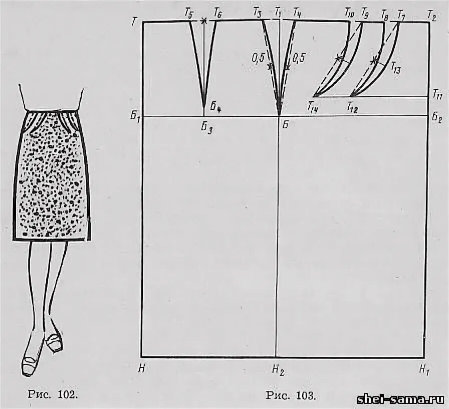 Прямая юбка вытачек выкройка 3. Юбка прямого покроя с фигурными вытачками - Юбки - Раскрой и шитье женской од