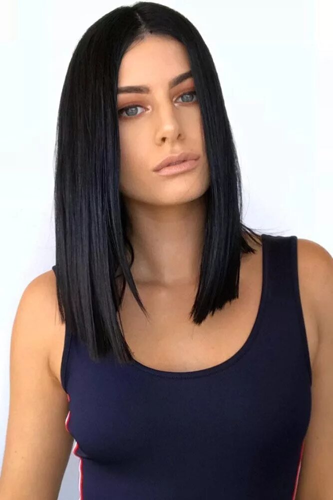 Прямое каре удлиненное фото Pin en cabello