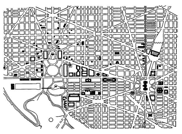 Прямоугольная планировка города примеры Архитектура США первых лет независимости (1776 г. - первая половина XIX в.) Архи