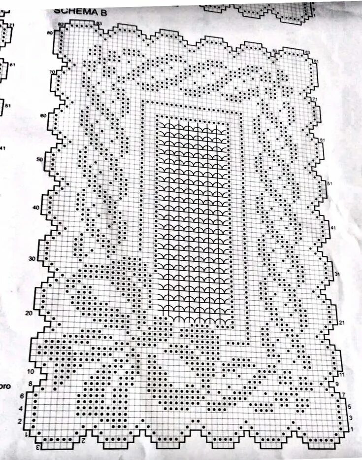 Прямоугольная салфетка крючком схема Pin on Toalhas, Tapetes e Trilhos Crochet doily patterns, Filet crochet charts, 