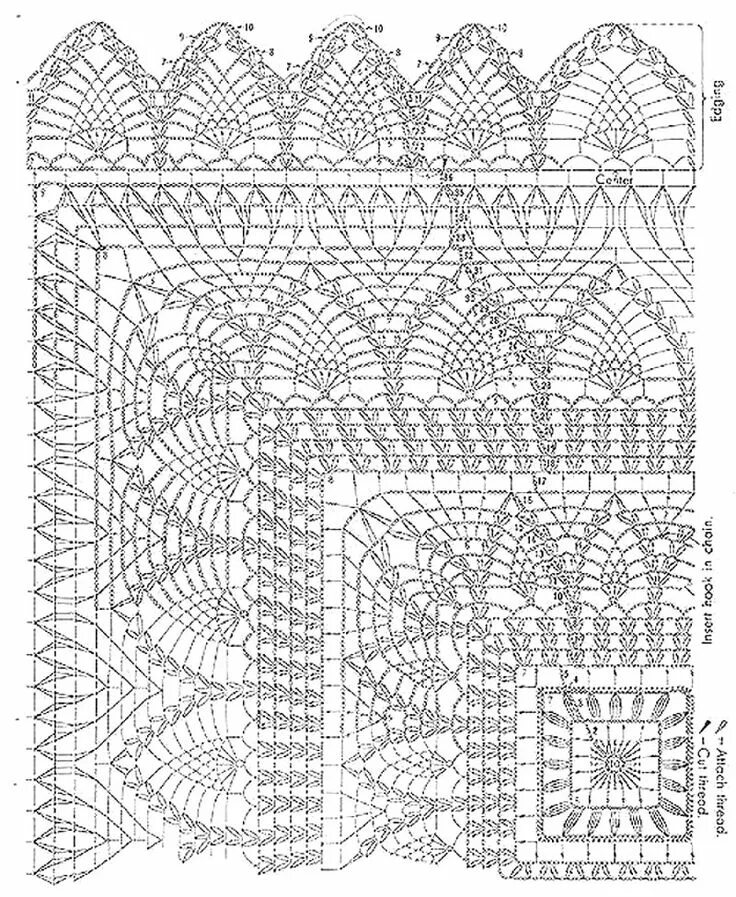 Прямоугольная салфетка крючком схема Crochet square patterns, Crochet doily diagram, Crochet doily patterns