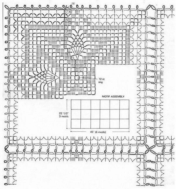 Прямоугольная скатерть крючком схемы Скатерть крючком Интересный контент в группе ВЯЗАНИЕ КРЮЧКОМ, ДЕЛЮСЬ ОПЫТОМ,МОДЕ