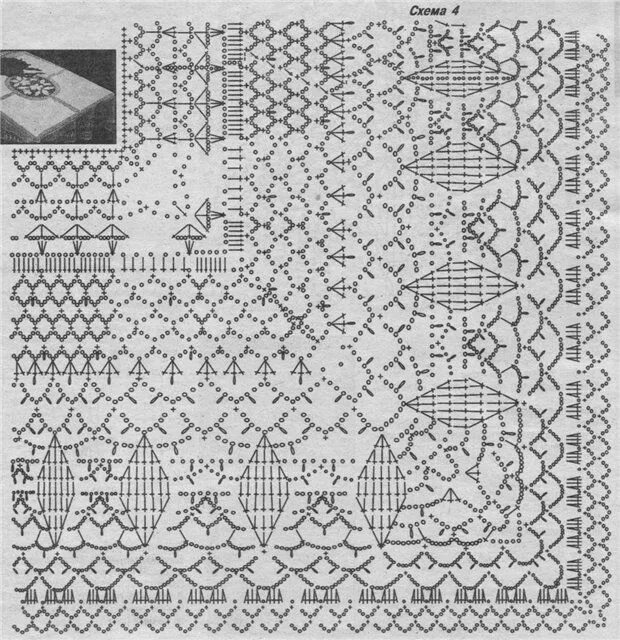 Прямоугольная скатерть связанная крючком схемы квадратная кайма крючком схемы: 22 тыс изображений найдено в Яндекс.Картинках Cr