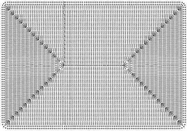 Прямоугольник крючком схема Одноклассники Puntos crochet, Puntos, Croché