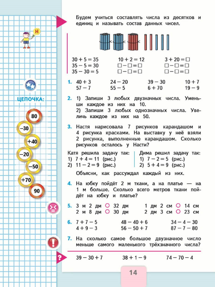 Прямоугольник моро 2 класс 14 стр фото Технологическая карта урока математики Тема: "Сложение и вычитание вида 35+5, 35