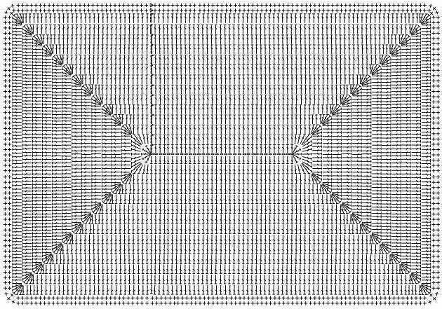Прямоугольник вязаный крючком схемы Одноклассники Ковры узоры, Схемы вязания, Вязание