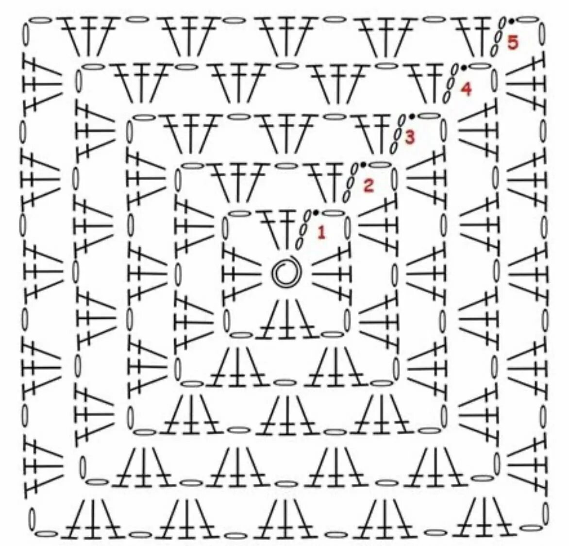 Прямоугольник вязаный крючком схемы Квадрат крючком схемы и описание для начинающих: найдено 90 картинок