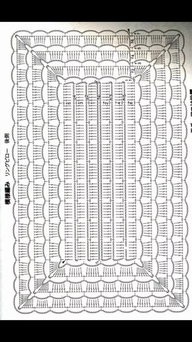 Прямоугольные коврики вязаные крючком схемы Pin by Margot Chytrá on Háčkování Crochet tablecloth pattern, Crochet rug patter