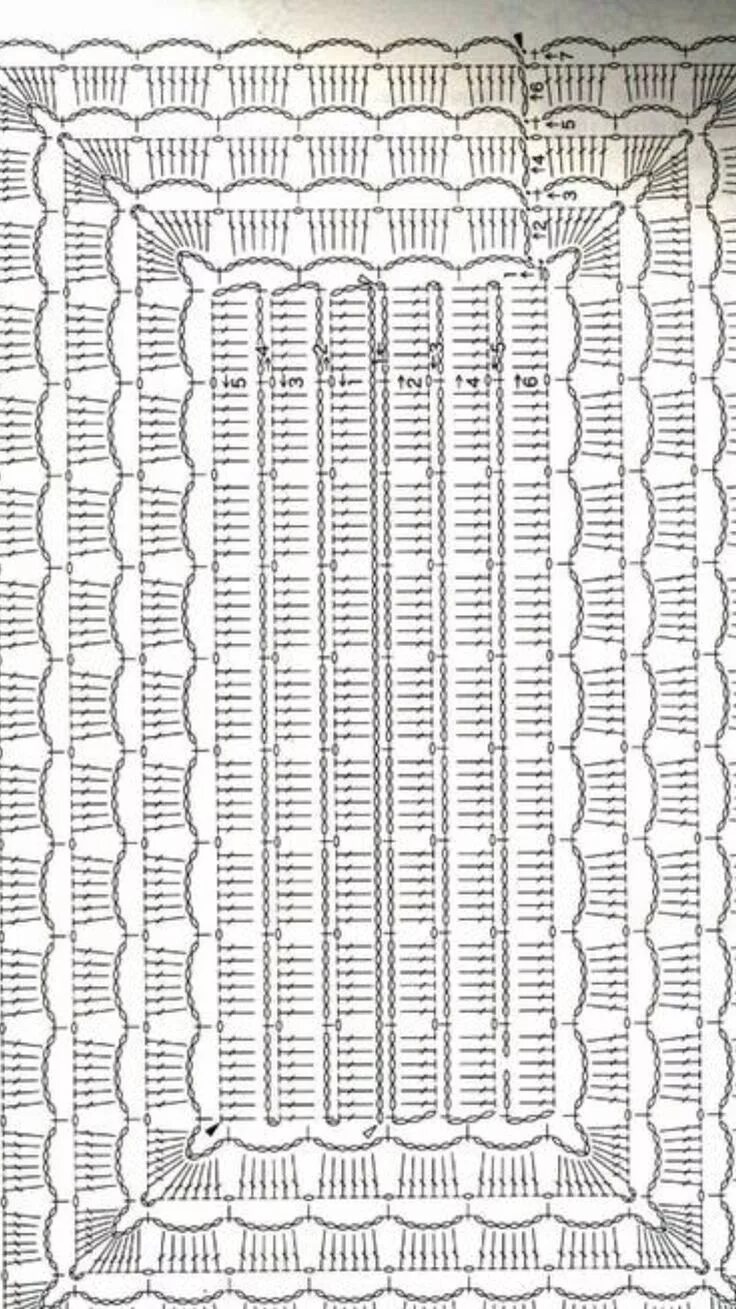 Прямоугольный коврик крючком схема и описание Pin di Eni Silveira su CROCHET Schema uncinetto, Tappeti uncinetto, Uncinetto