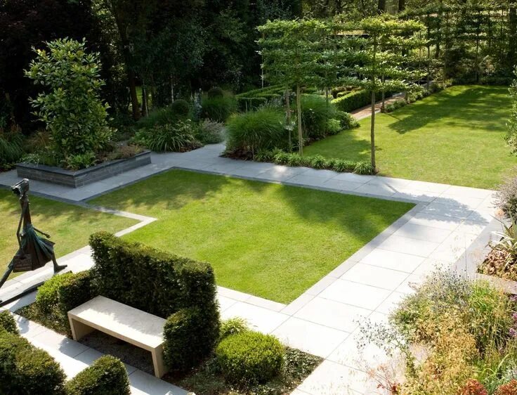 Прямоугольный ландшафтный дизайн Pin by M, Chandrashegar on Garden designing Garden design london, Garden design,