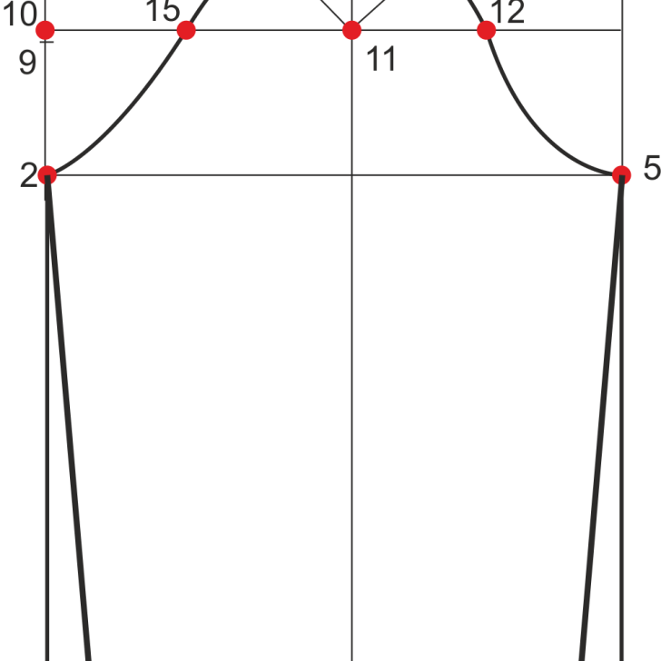 Прямой рукав выкройка Лекало рукава - Базовая выкройка одношовного рукава.