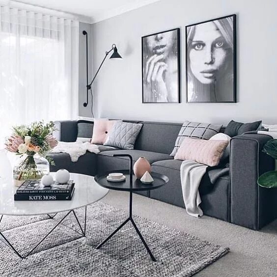 Прямой серый диван в интерьере гостиной 10 Most Effective Ways to Make Your Living Room Stand Out Gray living room desig