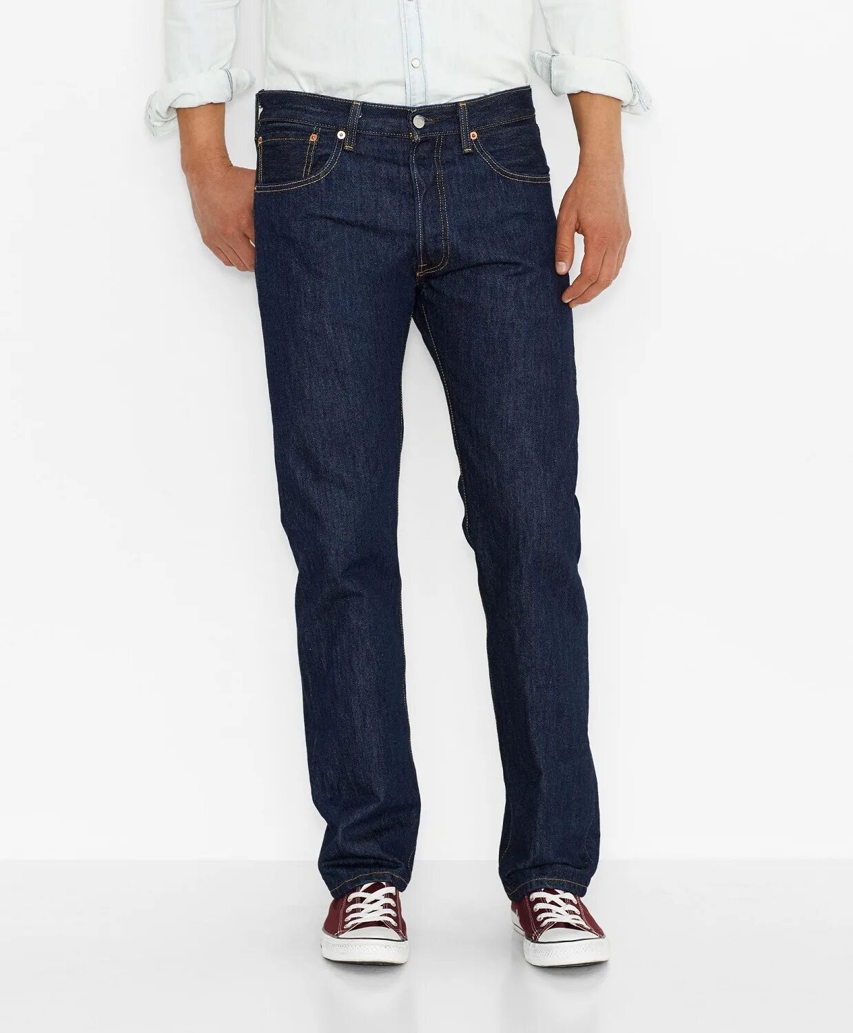 Прямые джинсы мужские фото Джинсы Levi's 501 Original Fit Jeans Rinse 00501-0115Дядя Сэм