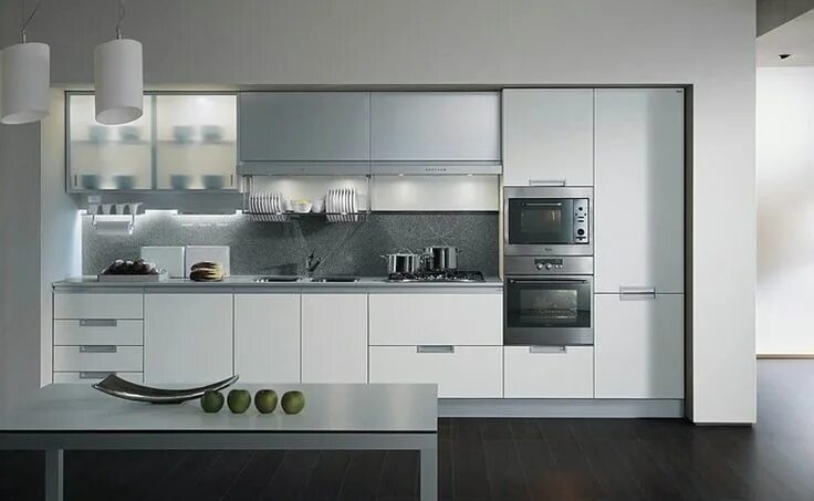 Прямые кухни со встроенной техникой фото Pin by Liya on Кухня Ultra modern kitchen, Modern black kitchen, Modern kitchen