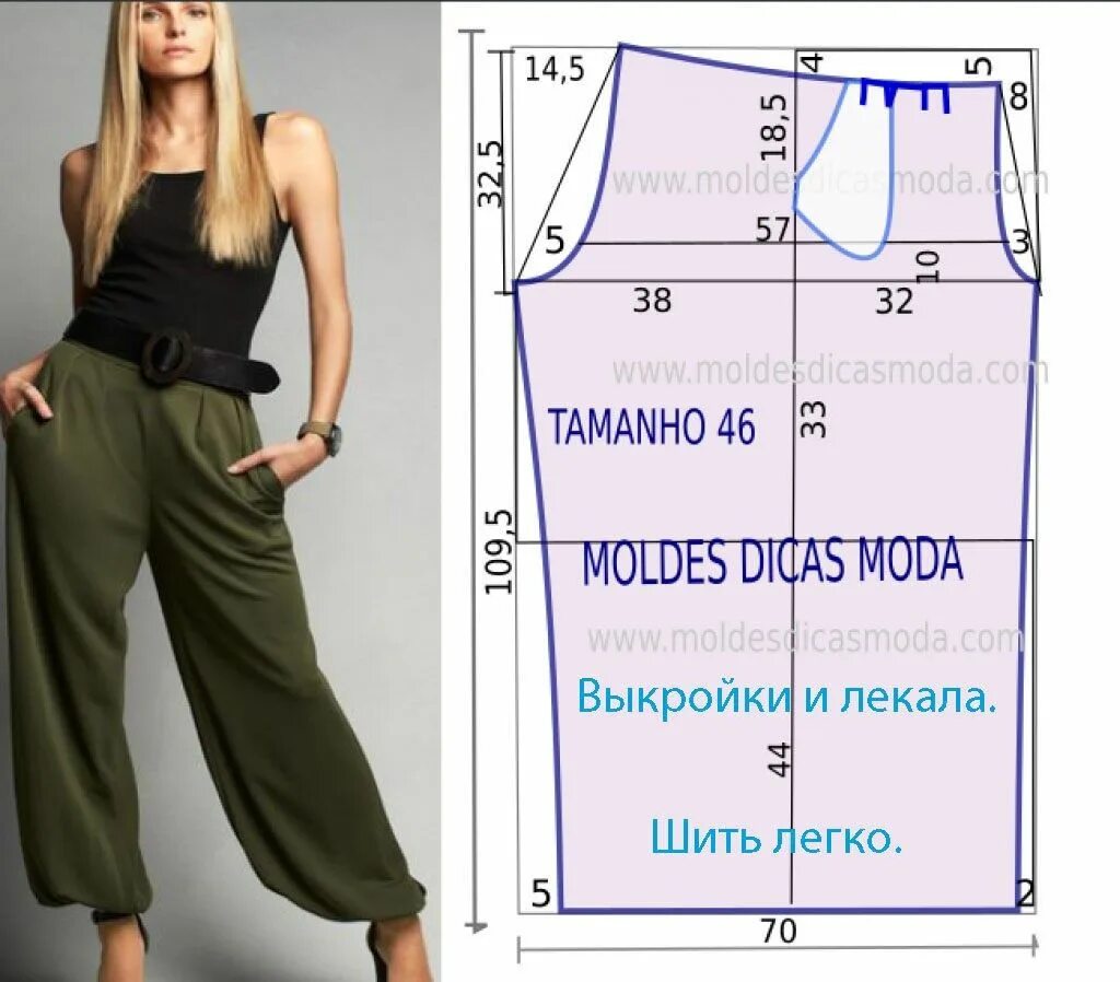 Прямые широкие брюки выкройка Pin em Брюки Costurando roupas femininas, Padrões de vestuário, Moda