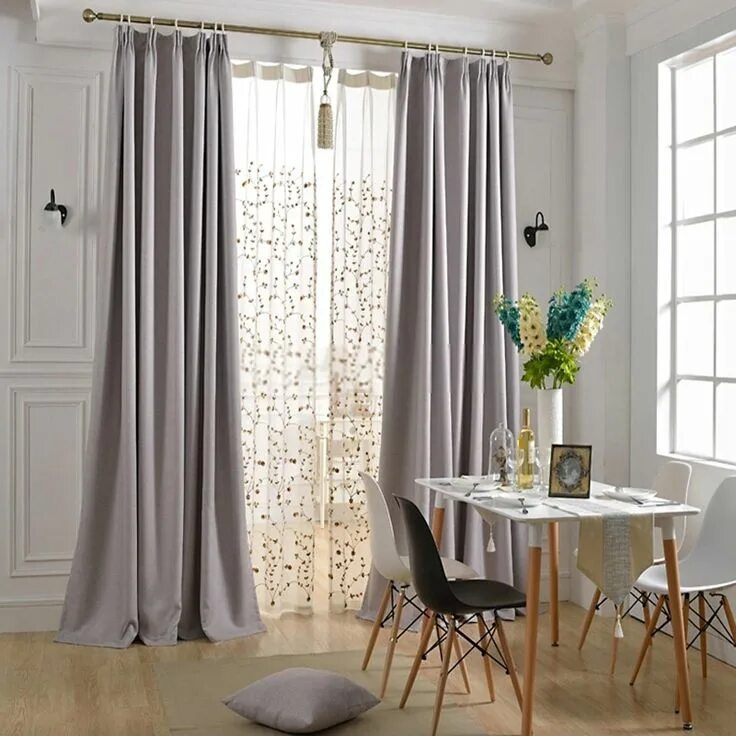 Прямые шторы в интерьере Simple but graceful Modern Light grey curtains Grey curtains living room, Grey c