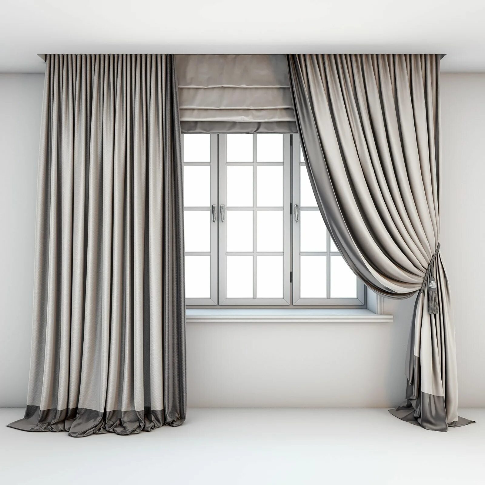 Прямые шторы в интерьере Two-color light curtains, Roman blind Living room decor apartment, Living room d