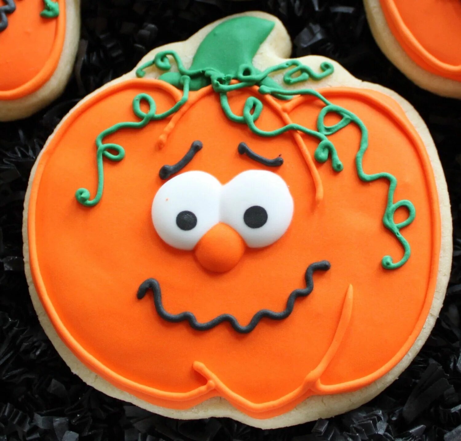 Пряник тыква фото Decorated Pumpkin Cookies, Halloween pumpkins, Halloween cookie favors, custom c