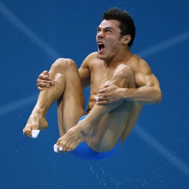 Прыгуны в воду фото London 2012 Olympics: divers' funny faces