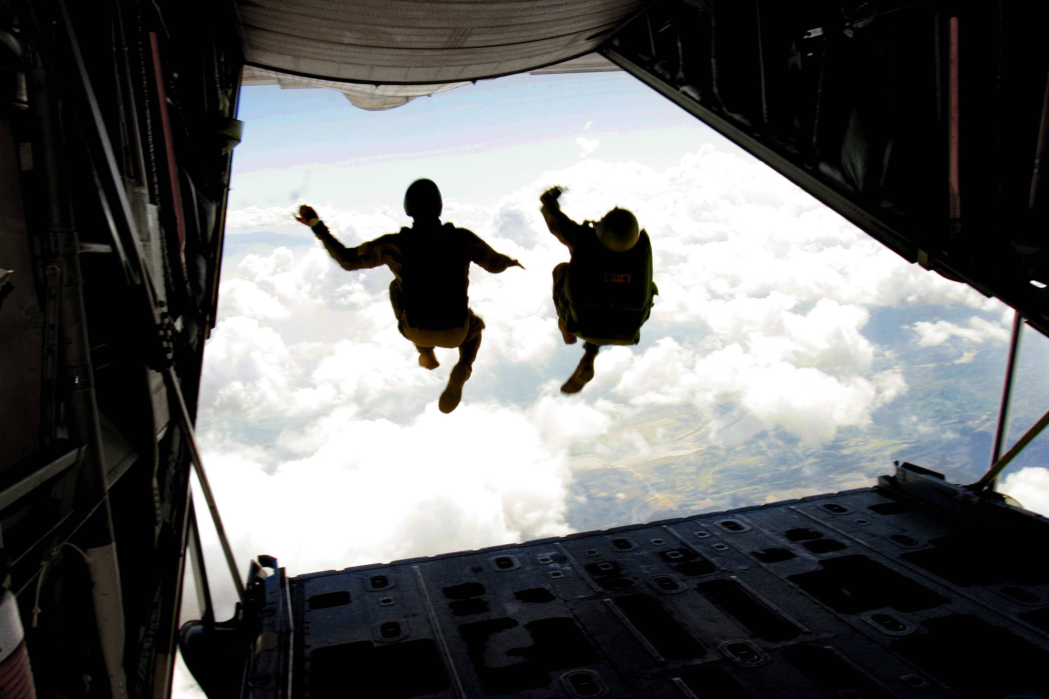 Прыжки самолета фото Skydiving, view from airplane free image download