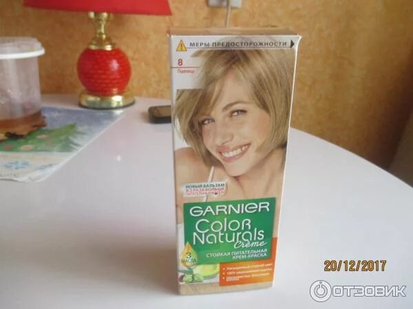 Пшеничная краска фото Отзыв о Краска для волос Garnier тон 8 Пшеница Хороший результат за доступные де