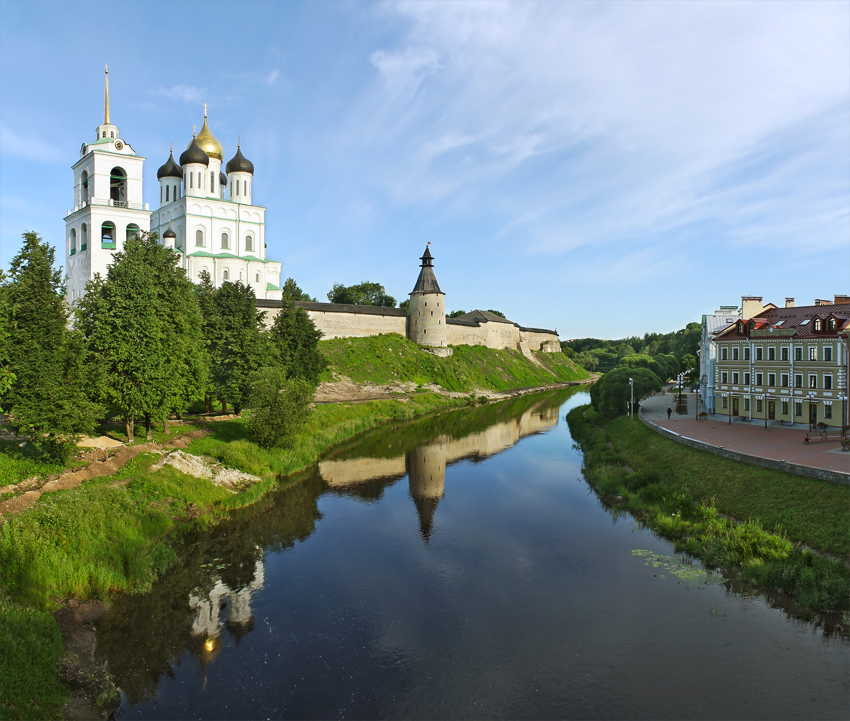 Псковская набережная фото Псковская классика:) Прогулки по Пскову