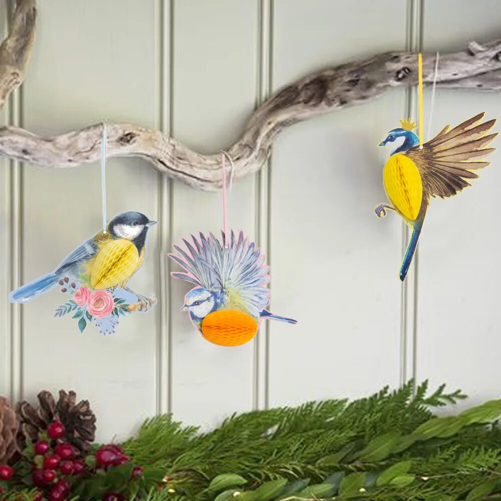 Птичка декор своими руками Wholesale All Events Party Paper Honeycomb Birds Decoration Sets 3pk - Buy Party