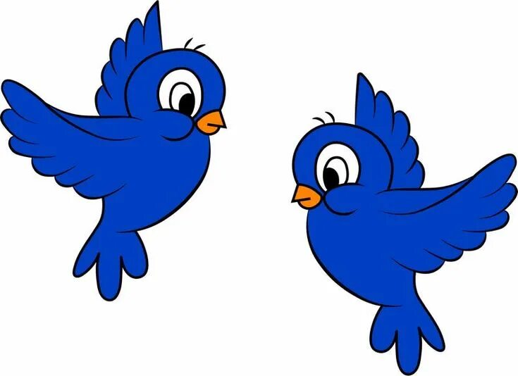 Птичка для оформления детского сада Custom Birds Cartoon Birds Blue Birds Layered Birds - Etsy Blue bird, Cartoon bi