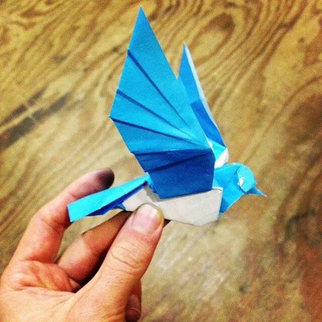 Птичка из бумаги фото #origami #sketch #bluebird #kickstarter #bookable Origami, Origami bird, Origami