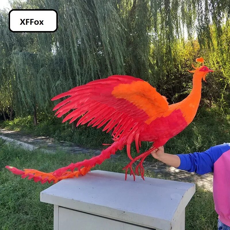 Птица феникс фото настоящие как выглядит huge real life red&orange phoenix model foam&feather simulation wings phoenix bi