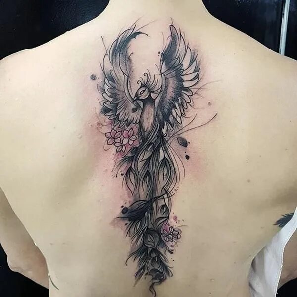 Птица феникс тату фото Beautiful and Awesome Phoenix tattoo Designs for Woman Phoenix Tattoo Ideas Insp