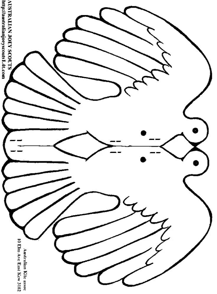 Птицы из бумаги своими руками схемы шаблоны Australian Joey Scouts PEACE Dove Kite Paper birds, Sunday school crafts, Bird c