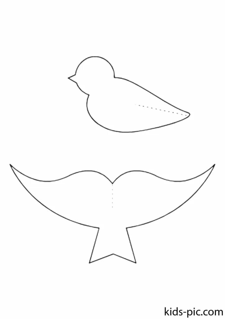 Птицы из бумаги своими руками схемы шаблоны Bird Cut Out Template - Printable Learn Templates