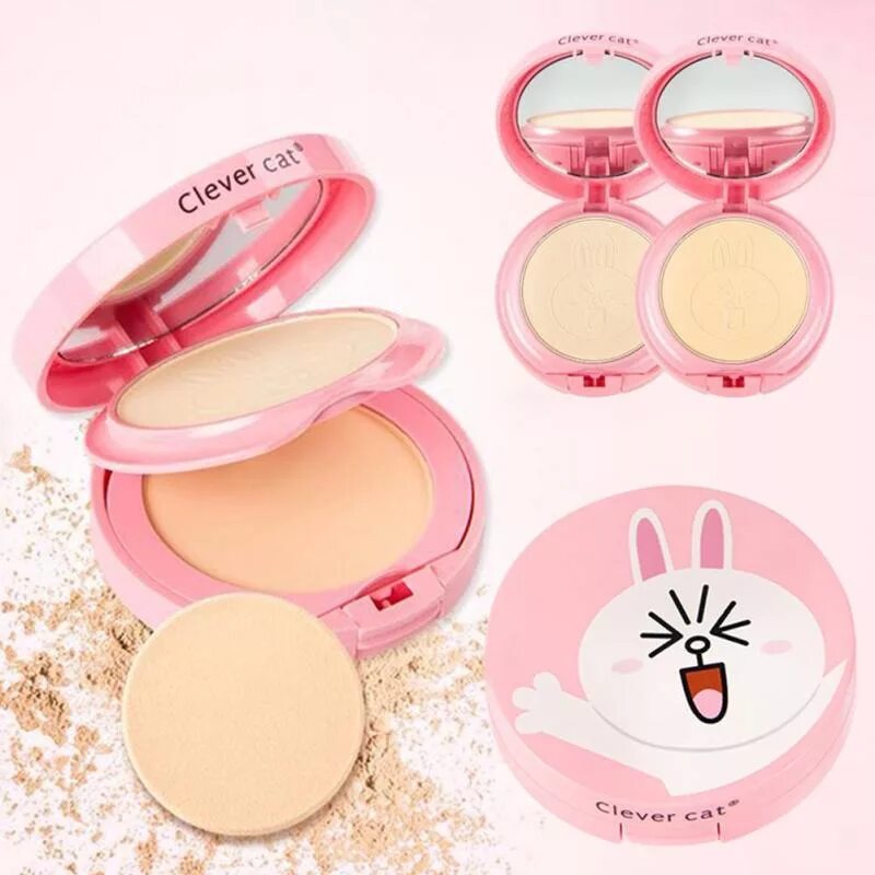 Пудра для макияжа 1 Pc Face Pressed Powder Foundation Base Makeup Matte Shimmer Powder Palette Con