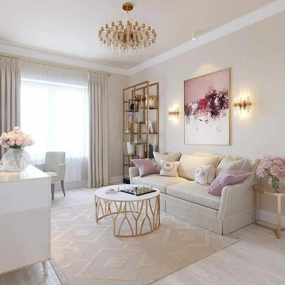 Пудровая гостиная фото Pin by Anastasia on Kinderzimmer Decor home living room, Elegant living room dec