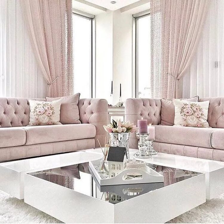 Пудровые интерьеры фото Pin on Home Sweet Home's Ideas Romantic living room, Elegant living room, Luxury