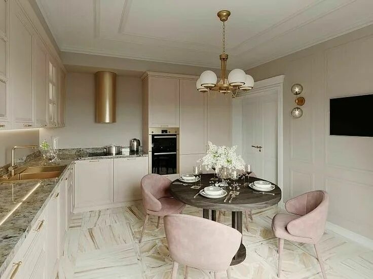 Пудровый цвет в интерьере кухни ✨ Minha casa feminina ✨ Cozinhas modernas, Decoração dos anos 60, Decoração cozi