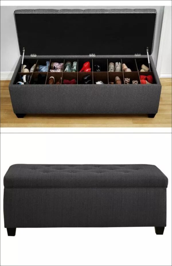 Пуфик для обуви фото 6 Creative Places To Store Shoes - Page 3 Bench with shoe storage, Bench with st