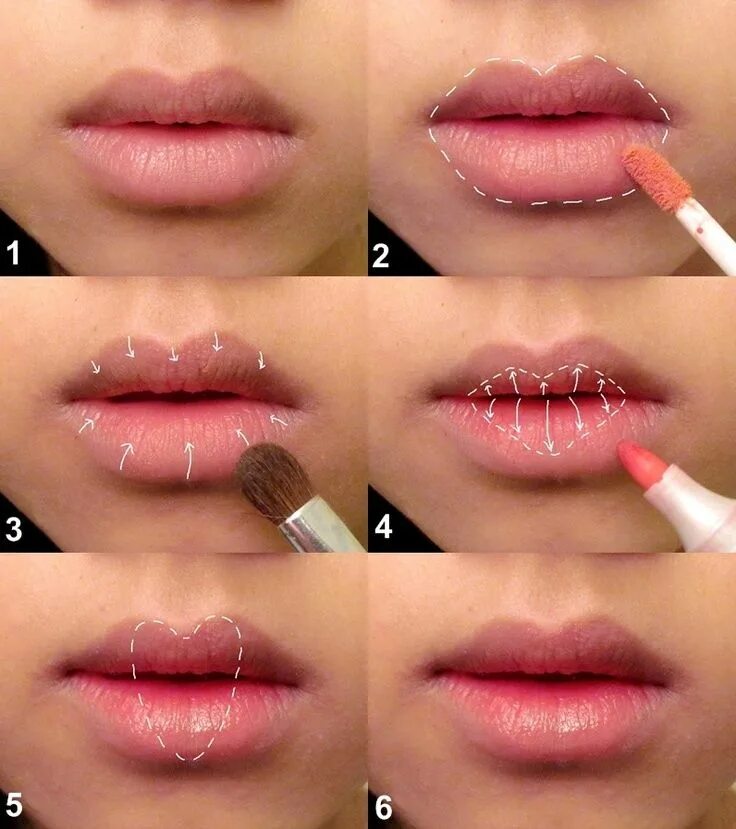 Пухлые губы с помощью макияжа Natural Pink Lips- See How Natural pink lips, Lipstick makeup, Makeup